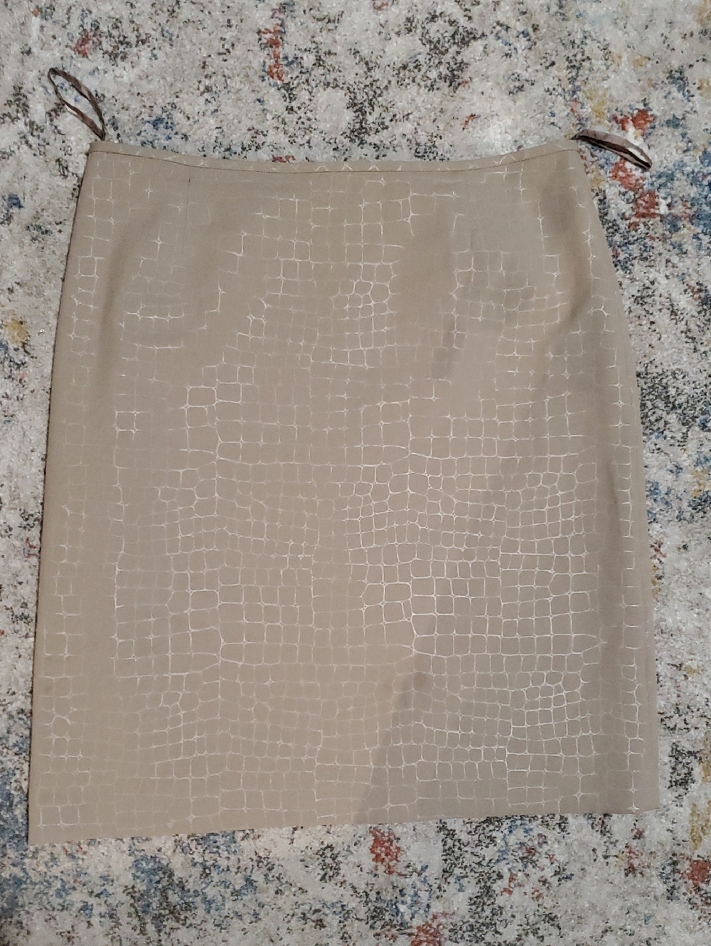 LAST CHANCE Preston & York Beige Textured Pencil Skirt